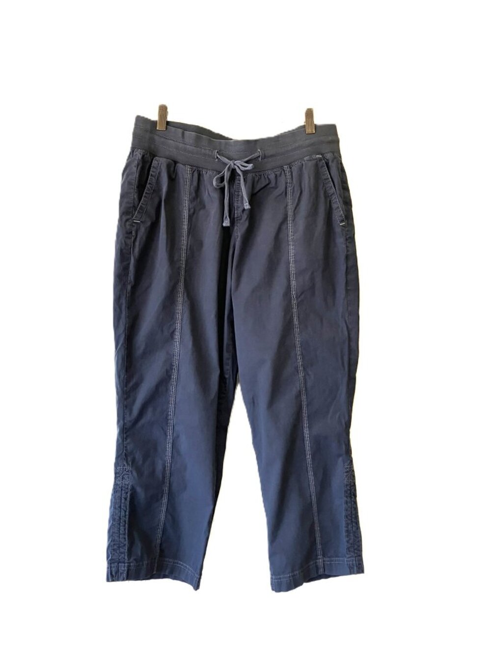 JAG Ankle Pants / Capris 🩶 Women's Size 10 | Grey Cotton Drawstring Cropped